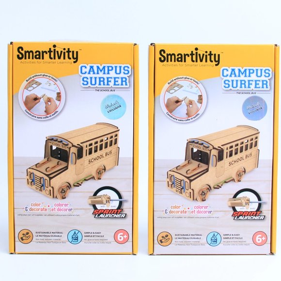 KIDS | 2 Smartivity® Stem Wheels DIY Campus Surfer Bus Learning Activity Set NEW - Picture 1 of 10